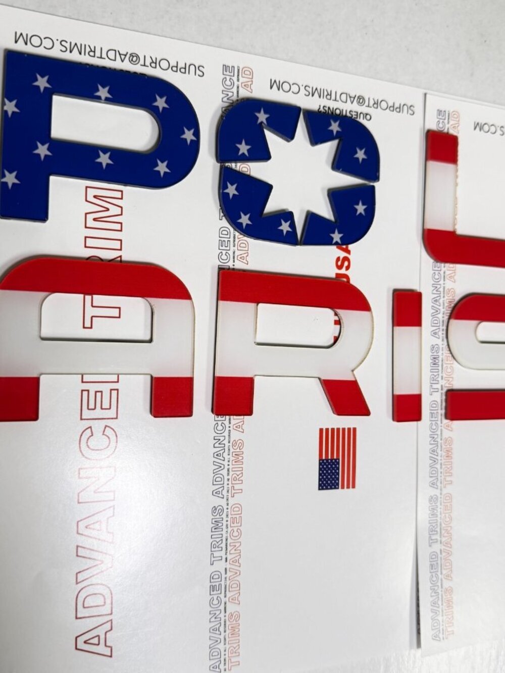 1.36'' POLARIS PLASTIC LETTERS FOR SNOWMOBILES NOT VINYL ORANGE MADE IN US FREE - Picture 2 of 12